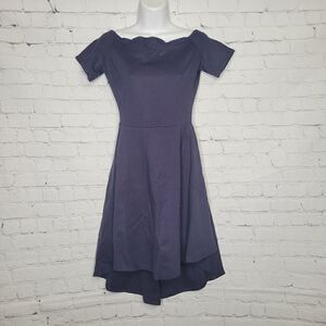 Women's Fit and Flare Off Shoulders Dress Small‎